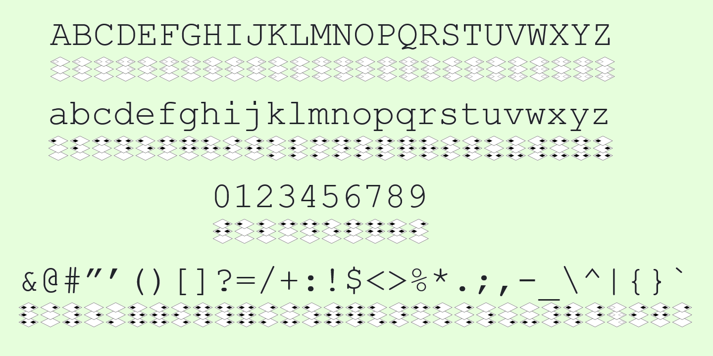 Пример шрифта Stack Braille Regular